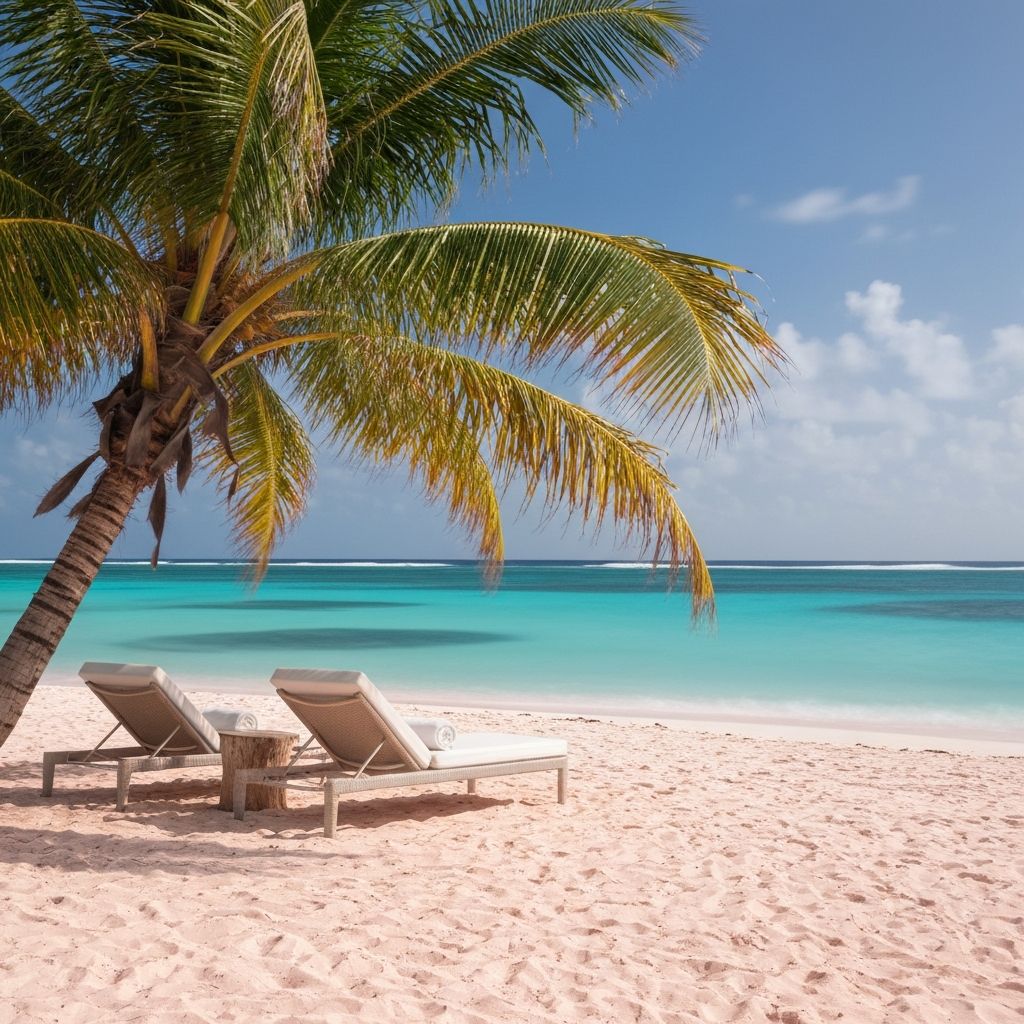 Pristine pink sand beach in Eleuthera Bahamas